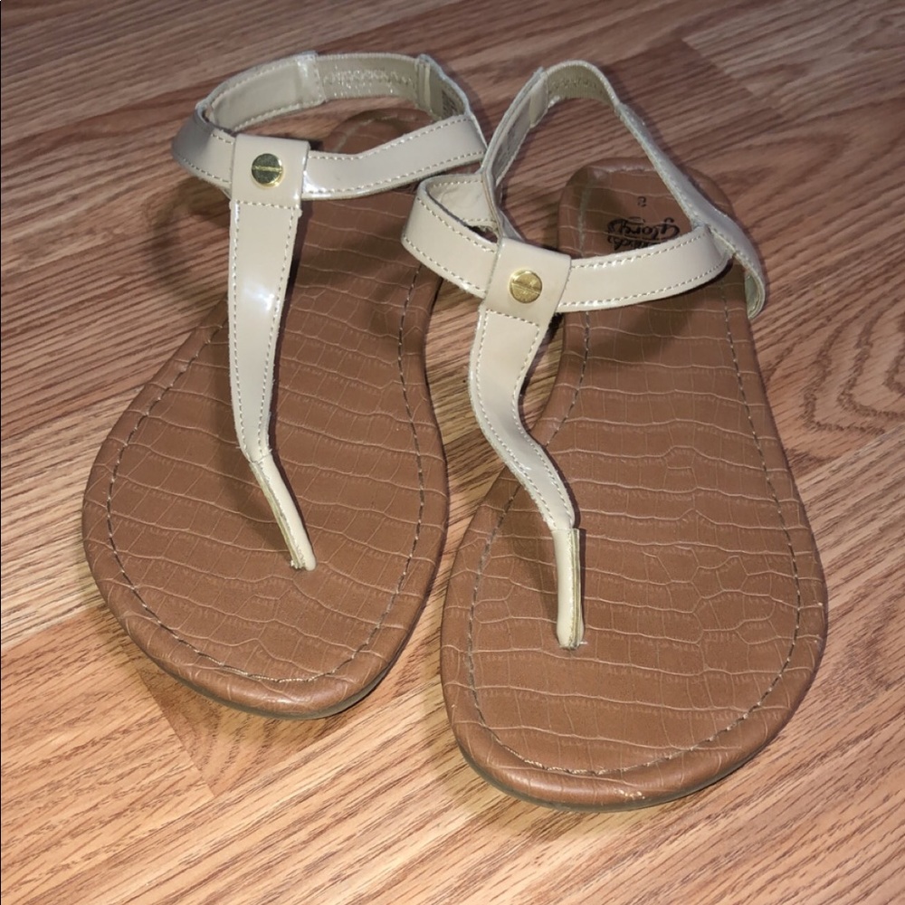 Tan strappy sandals